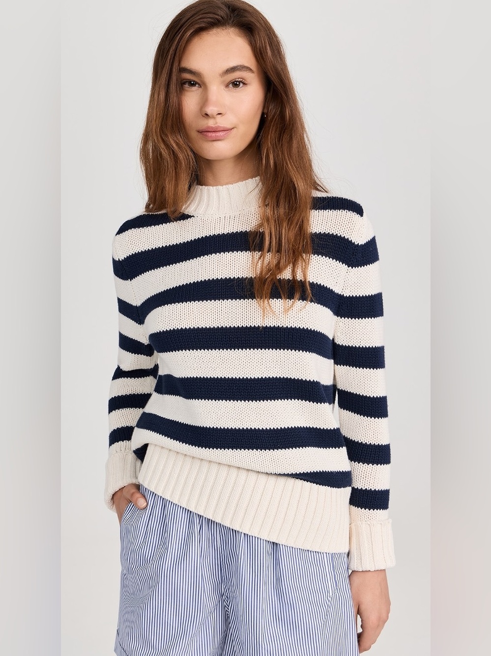 KULE The Tatum Striped Cotton Sweater S